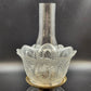 Antique Victorian Clear Pressed Glass Kerosene Oil Lamp Chimney Shade 14"