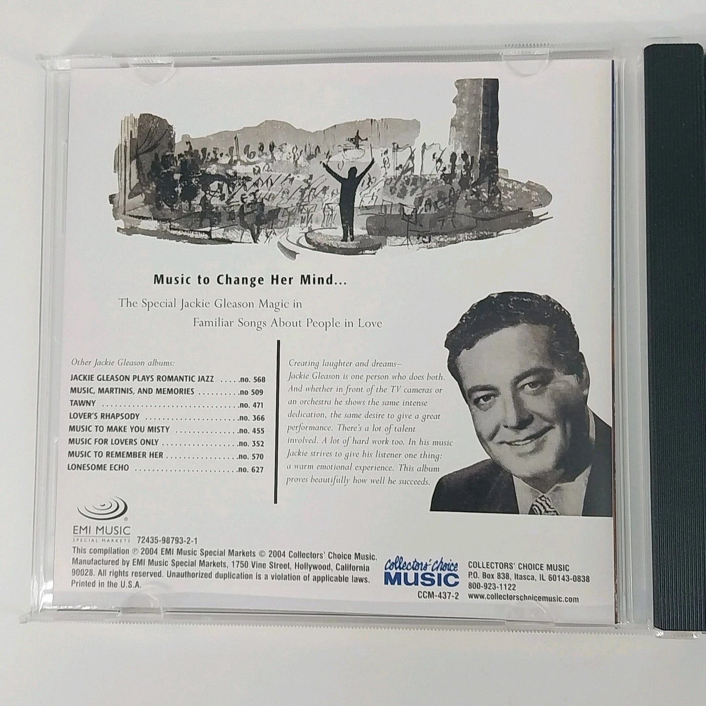 Jackie Gleason 3pc CD Music Martinis Memories Velvet Brass Change Her Mind 2004