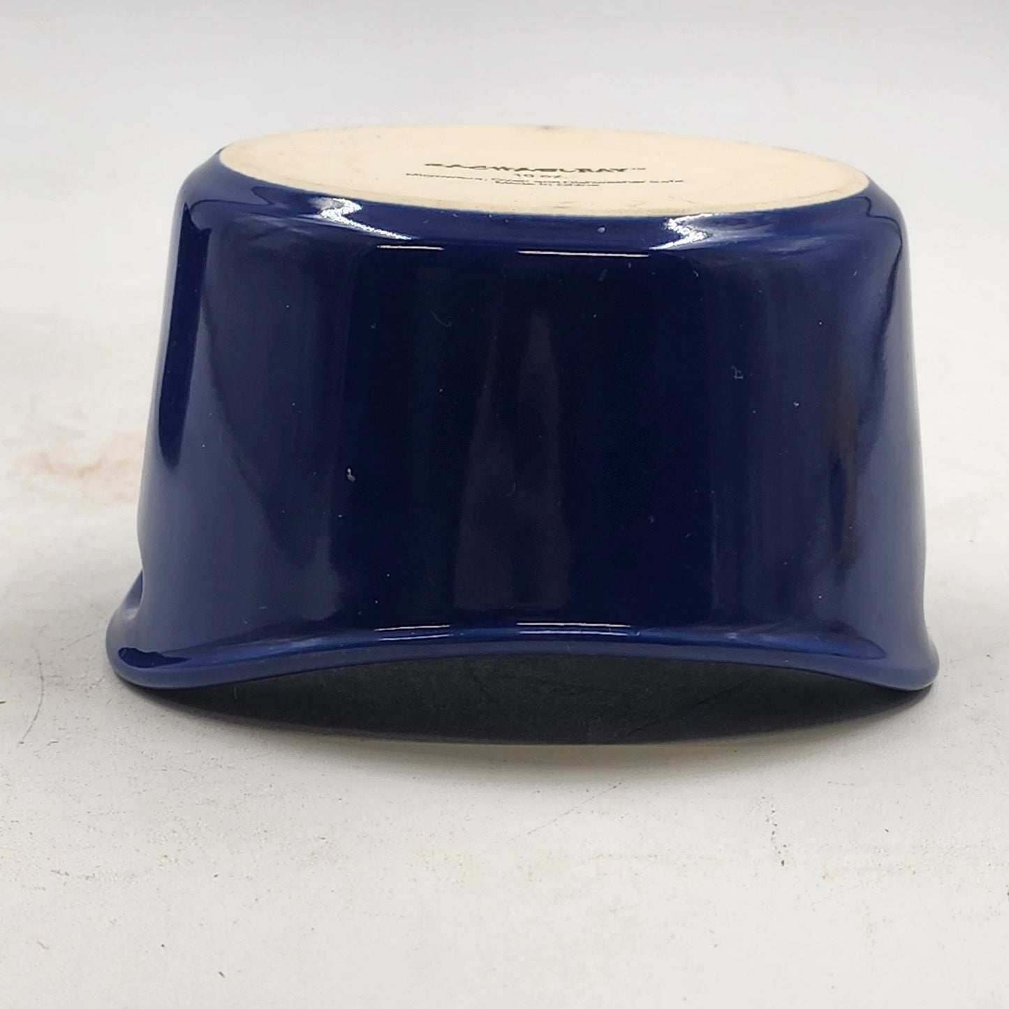 2 Rachael Ray Baking Ramekins Dish Double Handle Cobalt Blue 10 oz Stoneware