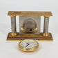 Regency Quartz Desk Mantel Clock Two Tone Gold Silver 5" Long Repair/Parts Only
