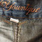 Younique Denim Patchwork Boho Midi Skirt Blue Brown Paisley Women Size 7 Button