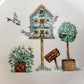 2 piece Serving Set Thomson Pottery Birdhouse Round Chop Platter 9" Bowl NEW NIB