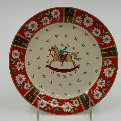 Charlton Hall Classic Tradition Christmas Plates Set of 4 Salad/Dessert China