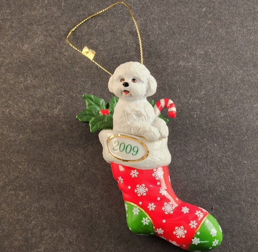 Danbury Mint The Bichon Frise Ornament Collection Stocking Stuffer 2009