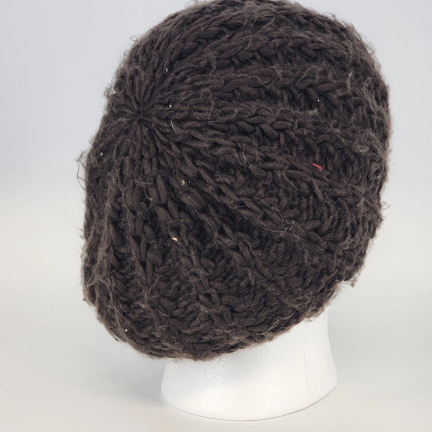 Knit Beret Women’s French Artist Hat Chocolate Brown Winter Beanie Slouchy Cap