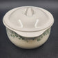 Corning Corelle Callaway 1.5 Qt Casserole Dish w/ Lid Green Ivy Vtg