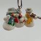 4 Hallmark Miniature Keepsake Ornaments Snowman Santa Claus Tweety 2000s Set Vtg