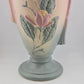 Magnolia Trophy Vase Hull Art Pottery 12.5" Matte Pink Flower Tassel Handle