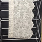 Off White Leaf Botanical Lace Valance 58" Scalloped Edge Rod Pocket Curtain