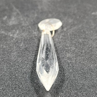 6 Rock Icicle Spear Crystal Plastic Chandelier Prisms 2" Ocatagon Accent & Wire