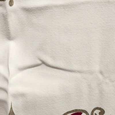 Deep Red & White Rectangle Tablecloth with Floral Damask Brocade Pattern 48"x60"