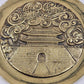 Solid Brass Charger Plate Engraved Temple Yin Yang Asian Dragons Heavy 11.5"