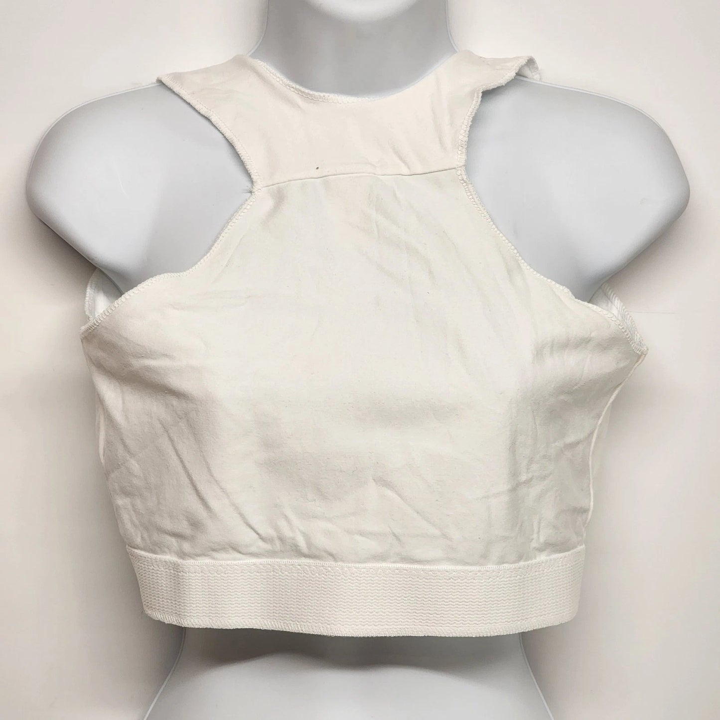 Surgical Recovery Post-Op Bra Sz L Cotton Lycra Back Closure Hook & Loop Straps