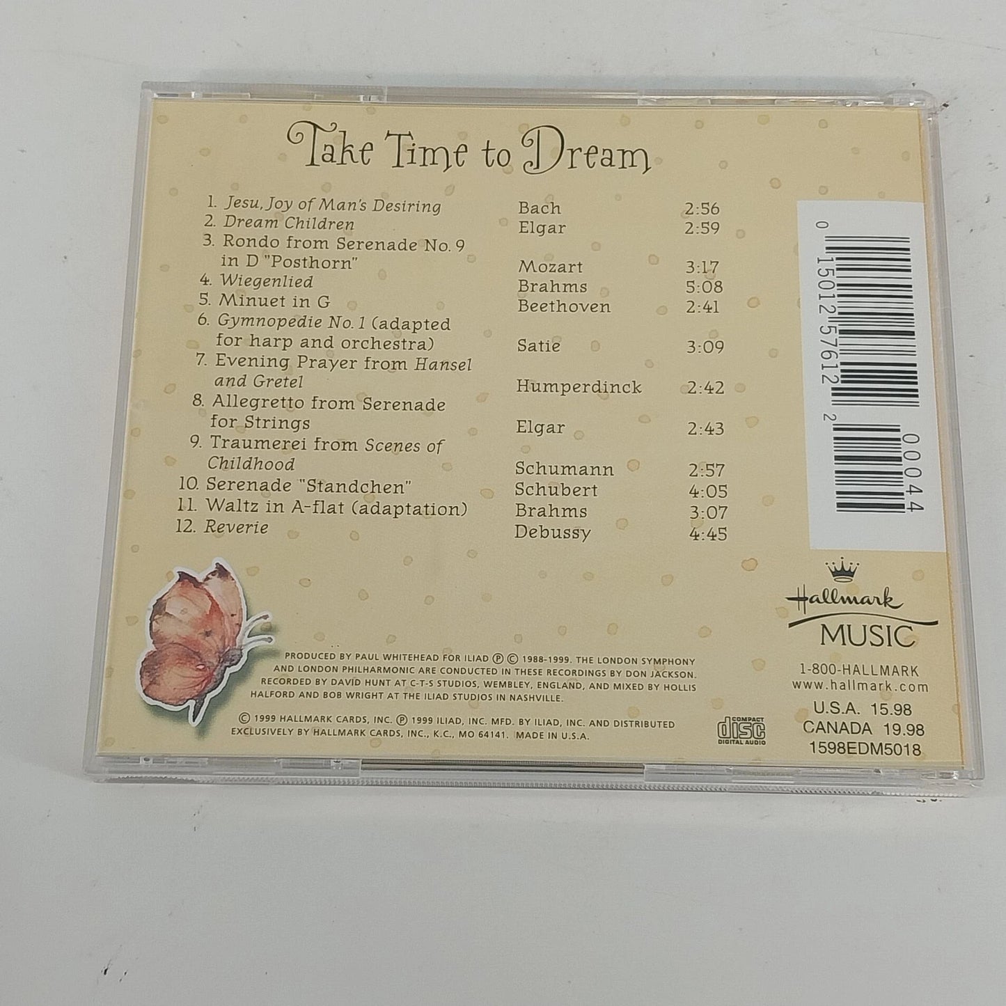 Hallmark Music Take Time To Dream CD 1999 Various Artists Classical Collection