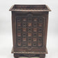 Vintage Faux Carved Wood Plastic Waste Basket Trash Can 14.75" MCM