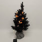 24 Inch Lighted Halloween Tree w 11 Hanging Ornaments Orange Lights Ghost Witch