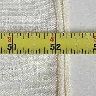 Plain Off White Tablecloth Shiny Polyester Blend Overlock Hem Rectangle 52"x68"