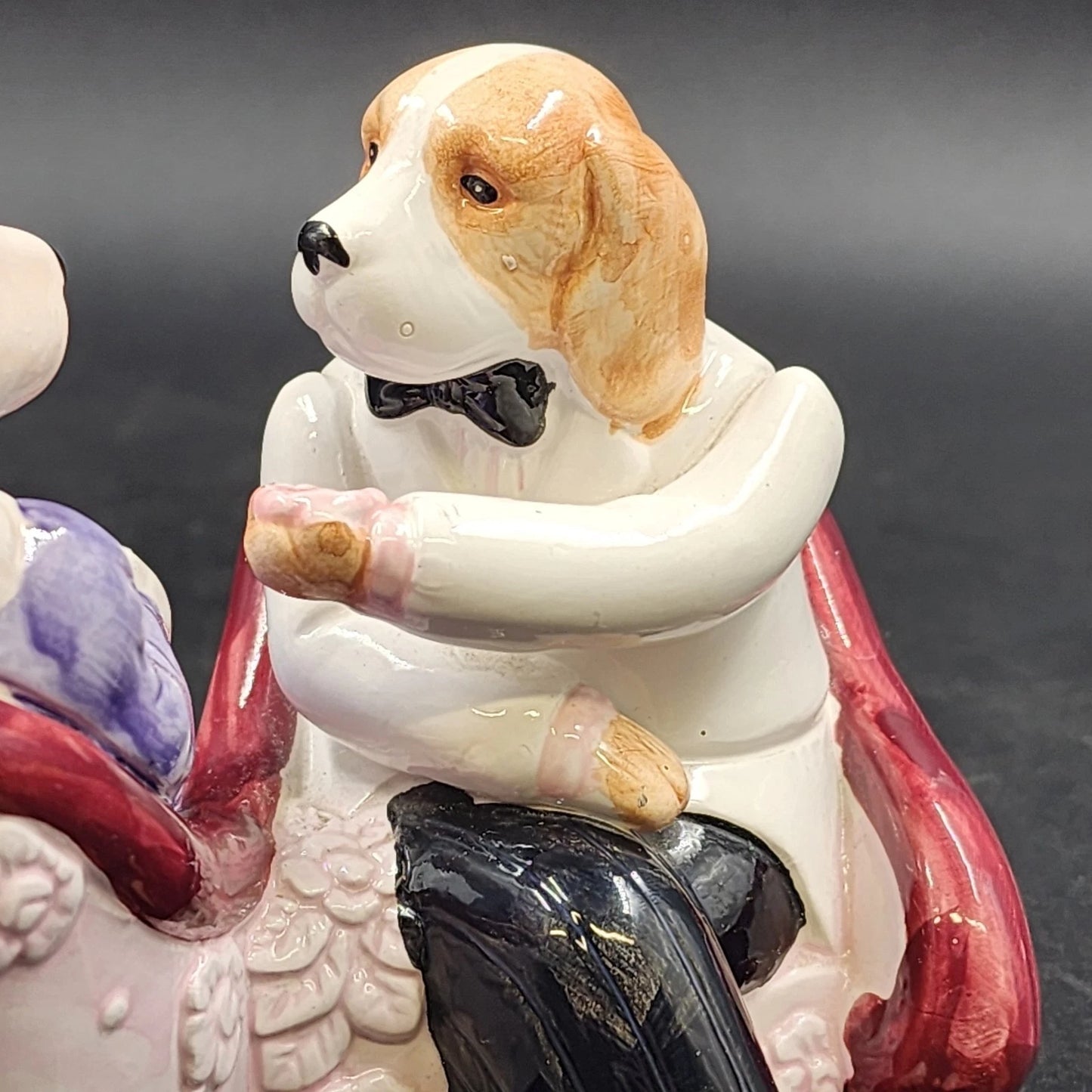 Applause Music Box Dogs Victorian Love Seat Plays My Funny Valentine Formal Vtg