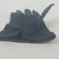 Women's Navy Blue Cotton Blend Gloves Scalloped Cuffs Dress Formal One Size Vtg