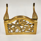 Brass Metal Gold Finish Footrest Fireplace Footman Stool Trivet Pot Warmer Stand