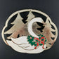 Oneida Silverplate Enamel Swan Trivet Wm A Rogers 1987 Christmas Tree Japan