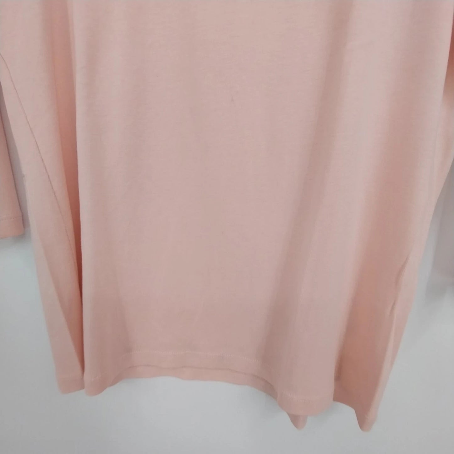 Talbots Petites Light Pink Boat Neck Top Women SP Pima Cotton 3/4 Sleeve 21"
