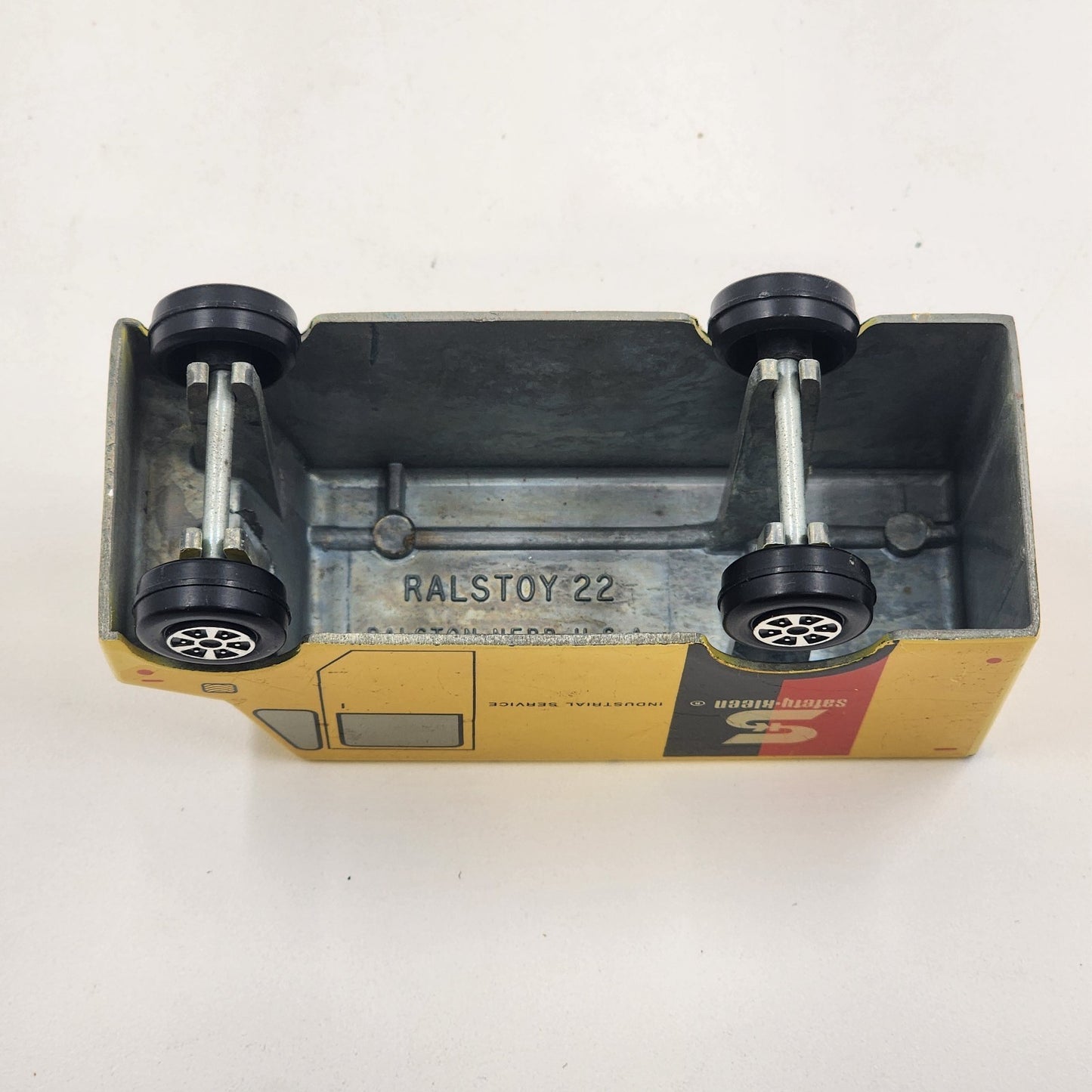 Ralstoy 22 SAFETY-KLEEN Yellow Diecast Metal Box Toy Car Delivery Van Truck USA