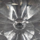 Candy Dish Etched Cut Compote Sunburst Floral Clear Glass Footed 5.25"x4.5"