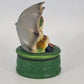 Boy Girl Umbrella Figurine Music Box Rotates Hummel-Style LARA'S THEME Vintage