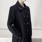 Women's Double Breasted Wool Oval Coat Buttoned Size 4 Long Classic Warm Jacket