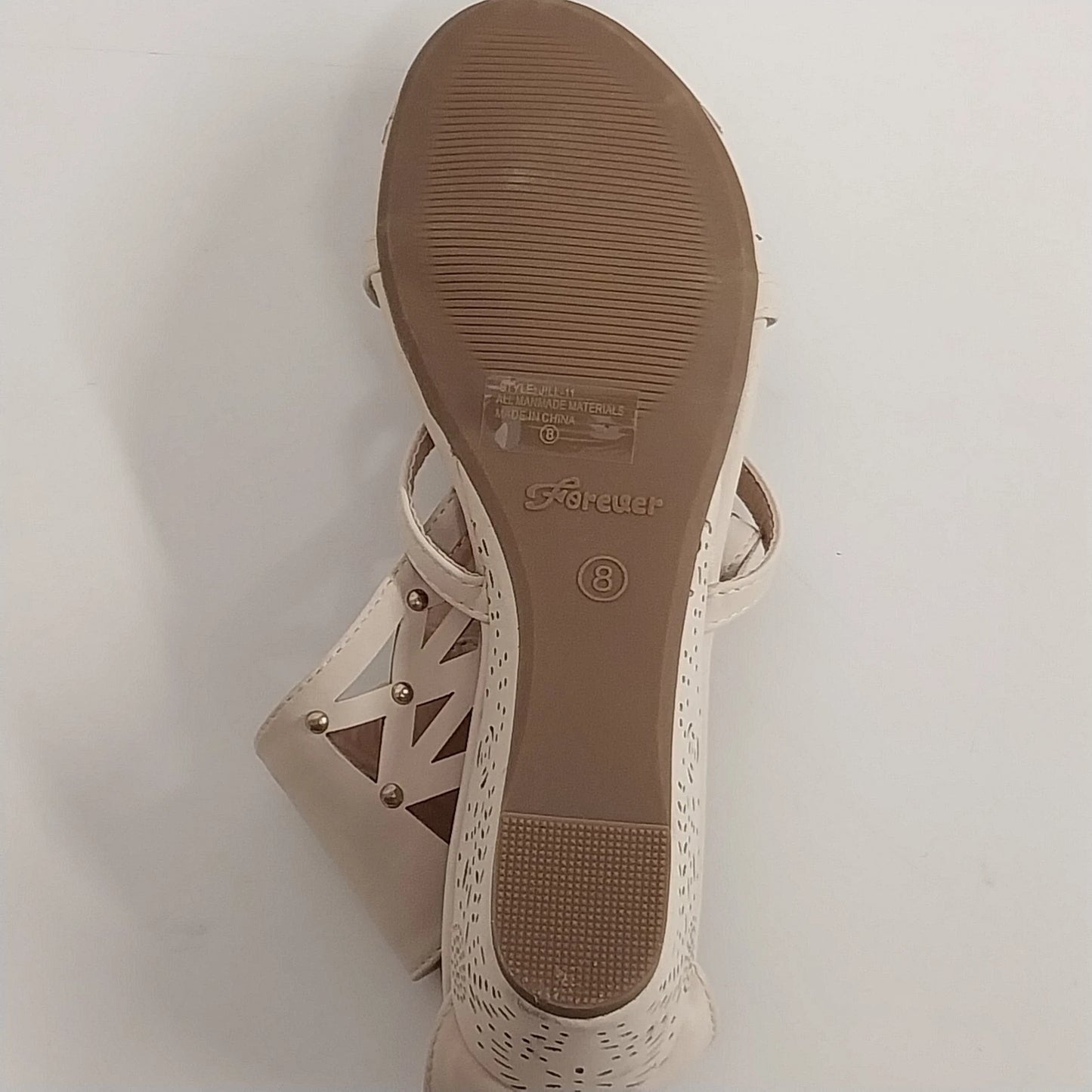 Forever Link Jill 11 Beige Wedge Sandals Womens Size 8