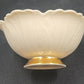 Lenox USA Trinket Dish Cabbage Leaf Footed 4.5" Bowl Cream with Gold Base