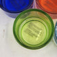 Set of 5 Pottery Barn Colored Glass Tealight Candle Holders in Original Box