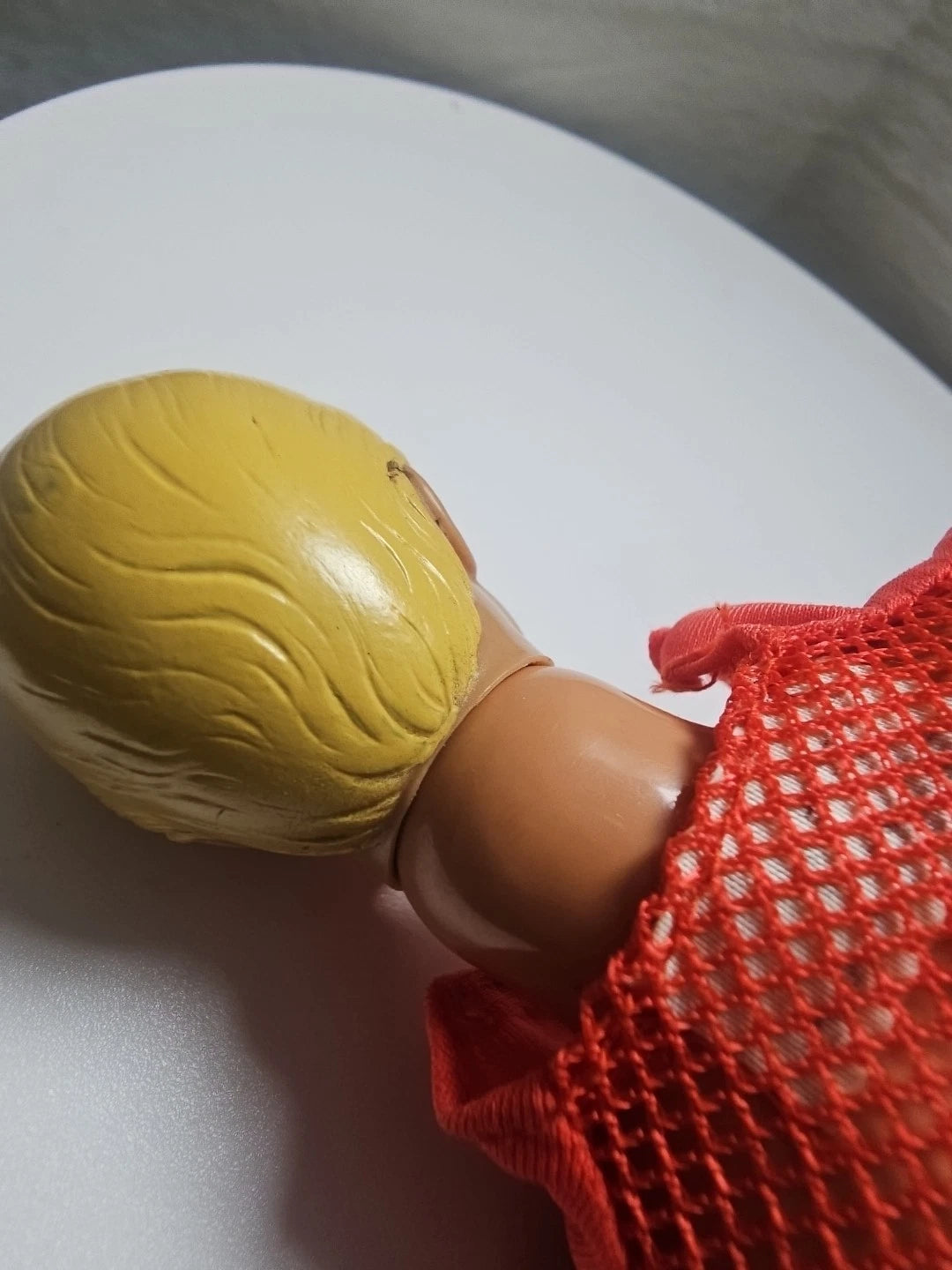 Ken Doll 1968 Mattel Blonde Painted Hair Red Shirt Vintage