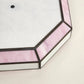 Octagon Leaded Stained Glass Ceiling Lamp Shade Pink White Slag Glass 13”x11"
