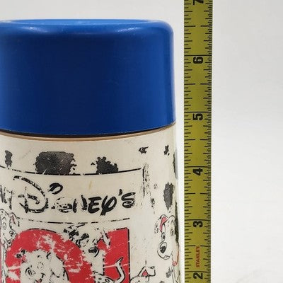 101 Dalmatians Disney Plastic Lunch Thermos by Aladdin Blue Lid Cup Collectible