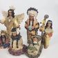 10 pc Native American Set Resin Collectible Figurines 7 People Eagle Horse Bison