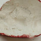 Papier Mache Scary Creepy Face Red Mask w Two Horn Wall Art Hand Painted