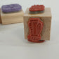 Wood Mounted Rubber Stamps Nature Sports Flower Craft Set 5 Collectible Vintage