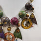 Lot of 3 Beaded & Chain Necklaces Jewelry Tassel Rhinestone Tiger Eye Multicolor