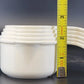 Tupperware 5 Measuring Cups Set 3479C-3483C White Curved Handles 1/4 to 3/4 Cup