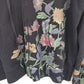 Mirika Women's Floral Embroidered Black Full Zip Hoodie Jacket Size Large