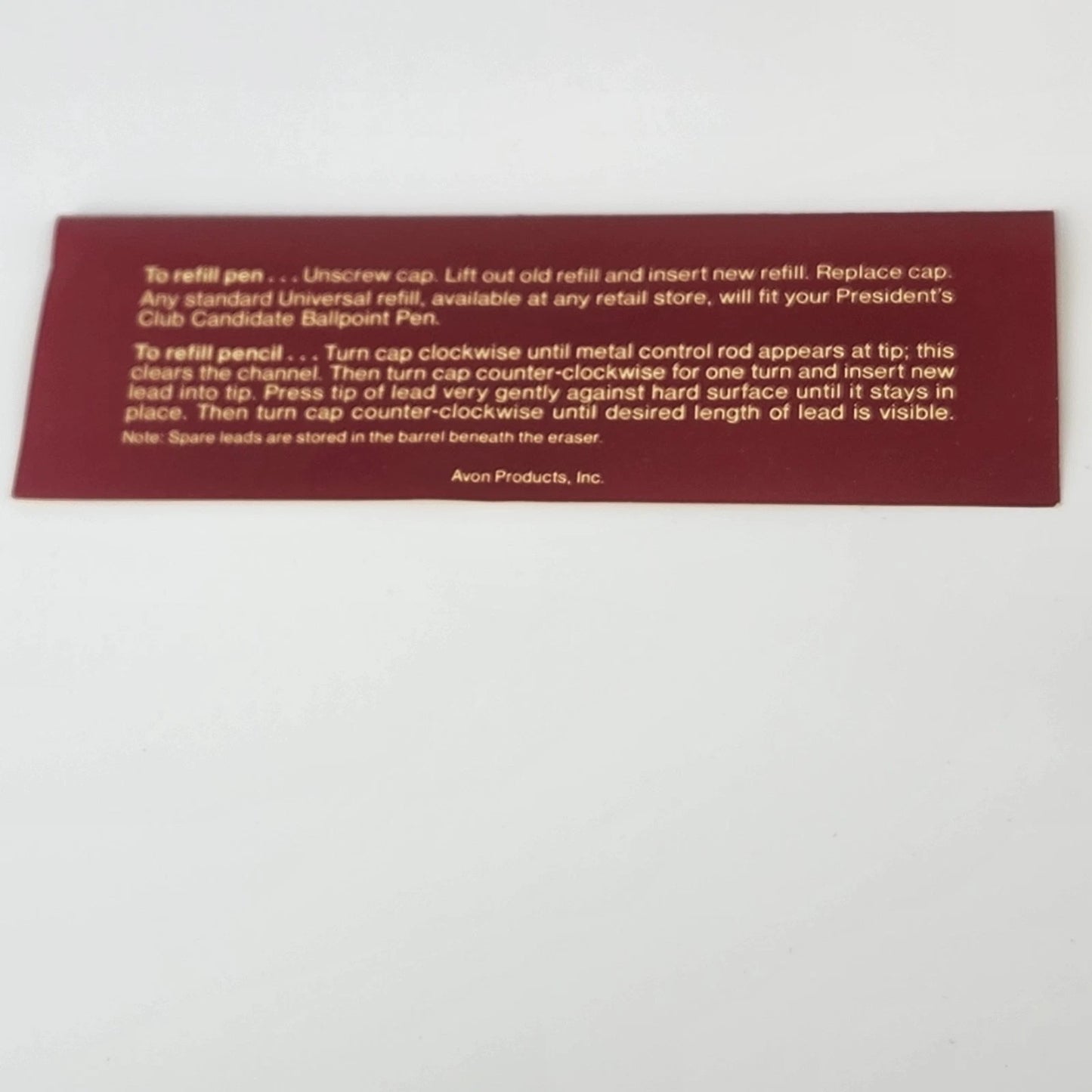 Avon President’s Club Bradley Astropoint Pen & Pencil Set Gold Tone with Box