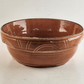 Watt Pottery Ovenware Brown Crock Bowl Heavy Rim USA 8½" Across x 3" H Vintage