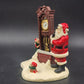 Christmas Chimney Clock Figurine 1999 Howard Miller Up On The House Top 645-415