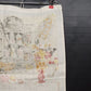 Country Cabinet with Spices 1976 Calendar Linen Kitchen Towel Vintage 27" x 16"