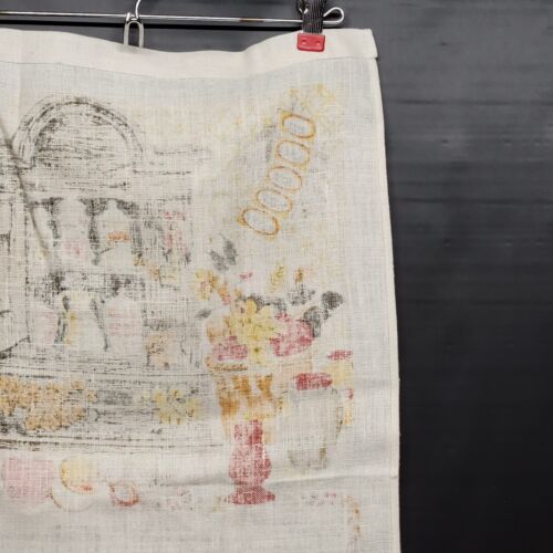 Country Cabinet with Spices 1976 Calendar Linen Kitchen Towel Vintage 27" x 16"