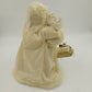 Santa Claus Christmas Tree Topper in White Gold by Holiday Workshop in China 12"