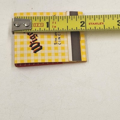 Wiggins Bar Cheerful Drinking Cincinnati Restaurant Matchbook 2" Missing 1 Match