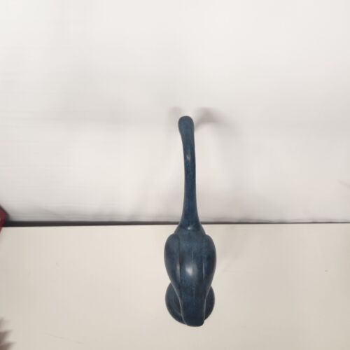 Blue Heron Crane Figurine 21" Tall Bird Statue Coastal Garden Patio Decor
